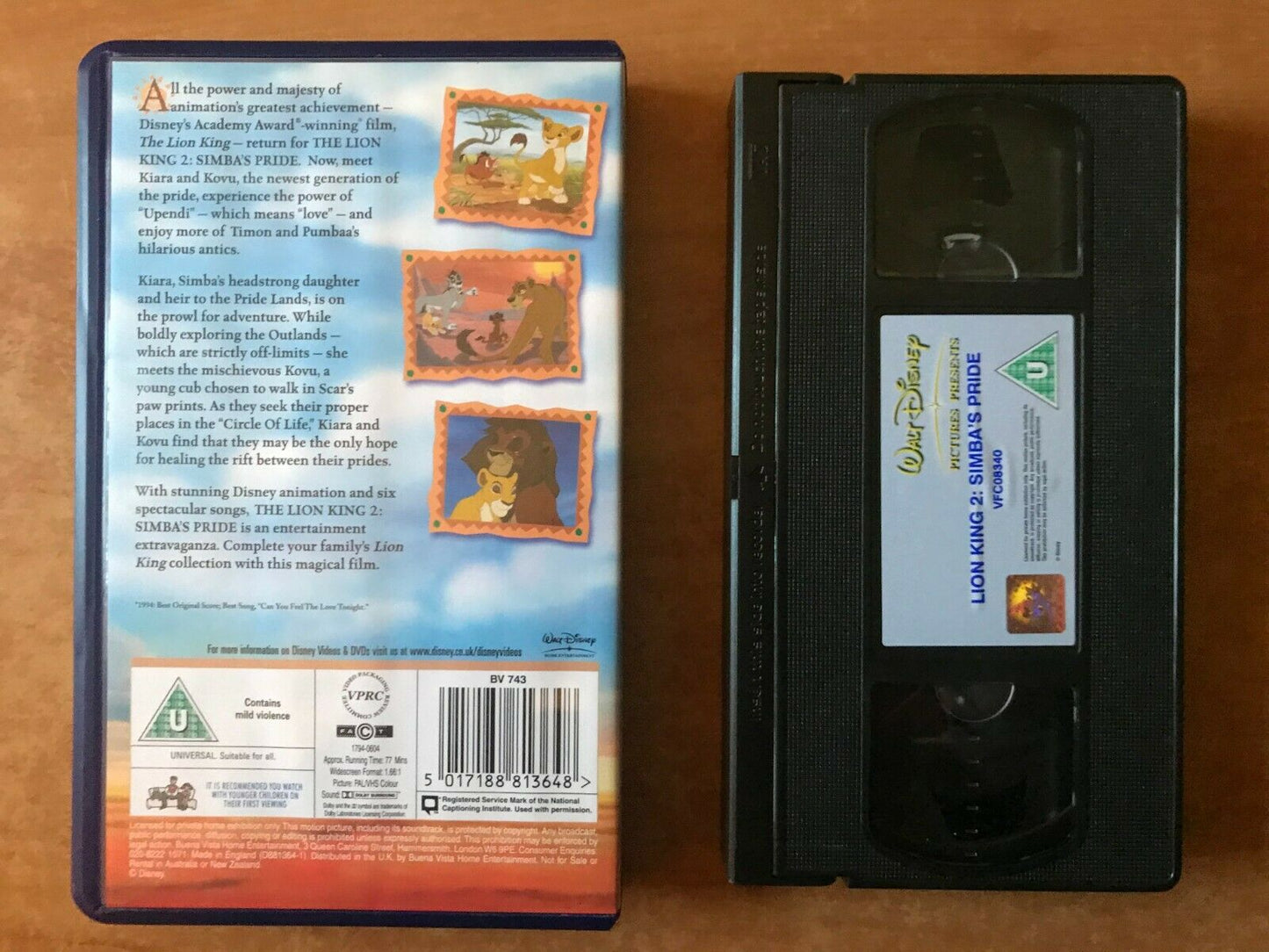 The Lion King 2: Simba's Pride [Disney] Animated Adventures - Kids - Pal VHS-