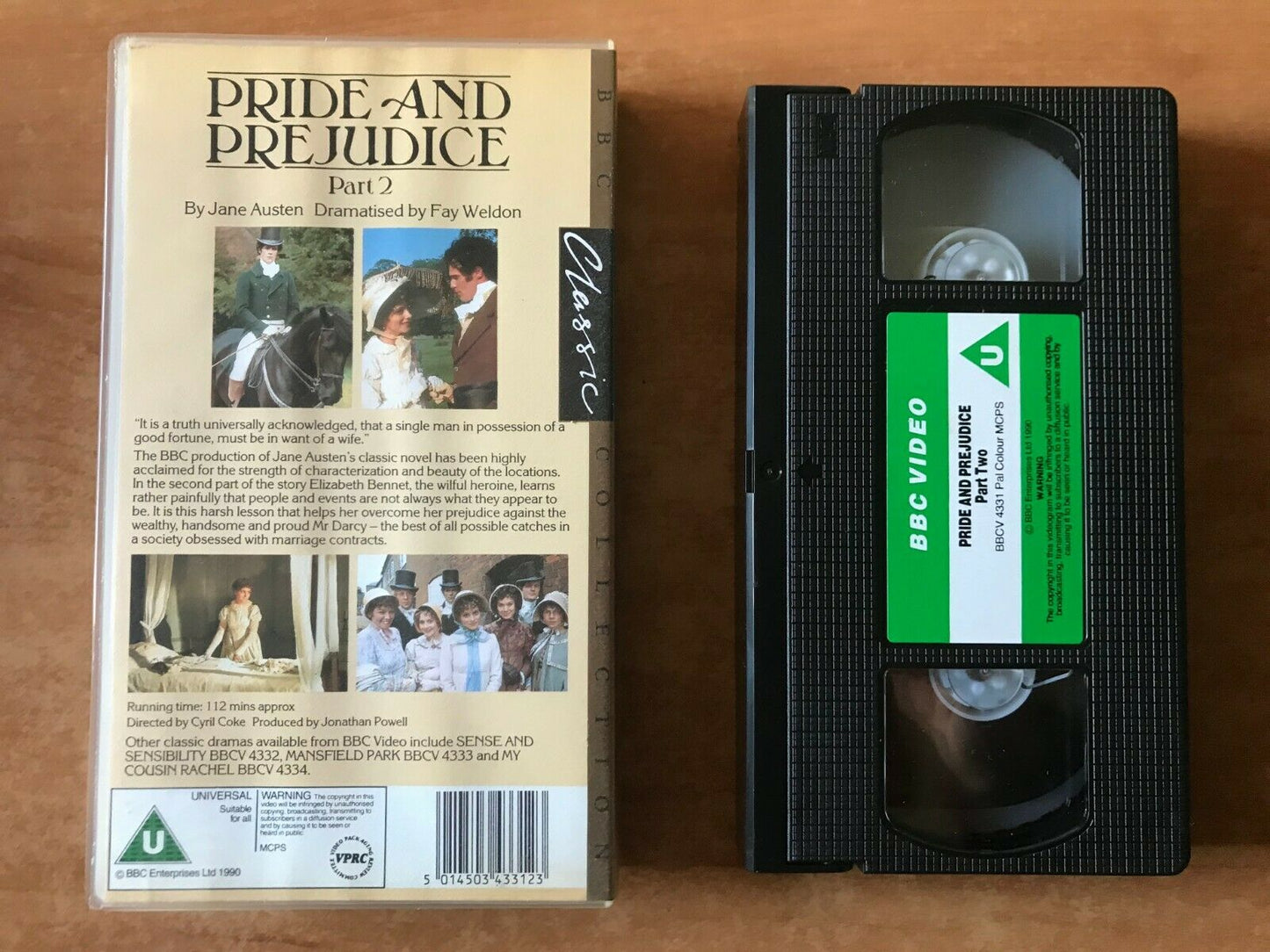 Pride And Prejudice (Part 2); [Jane Austen] BBC Drama - Fay Weldon - Pal VHS-