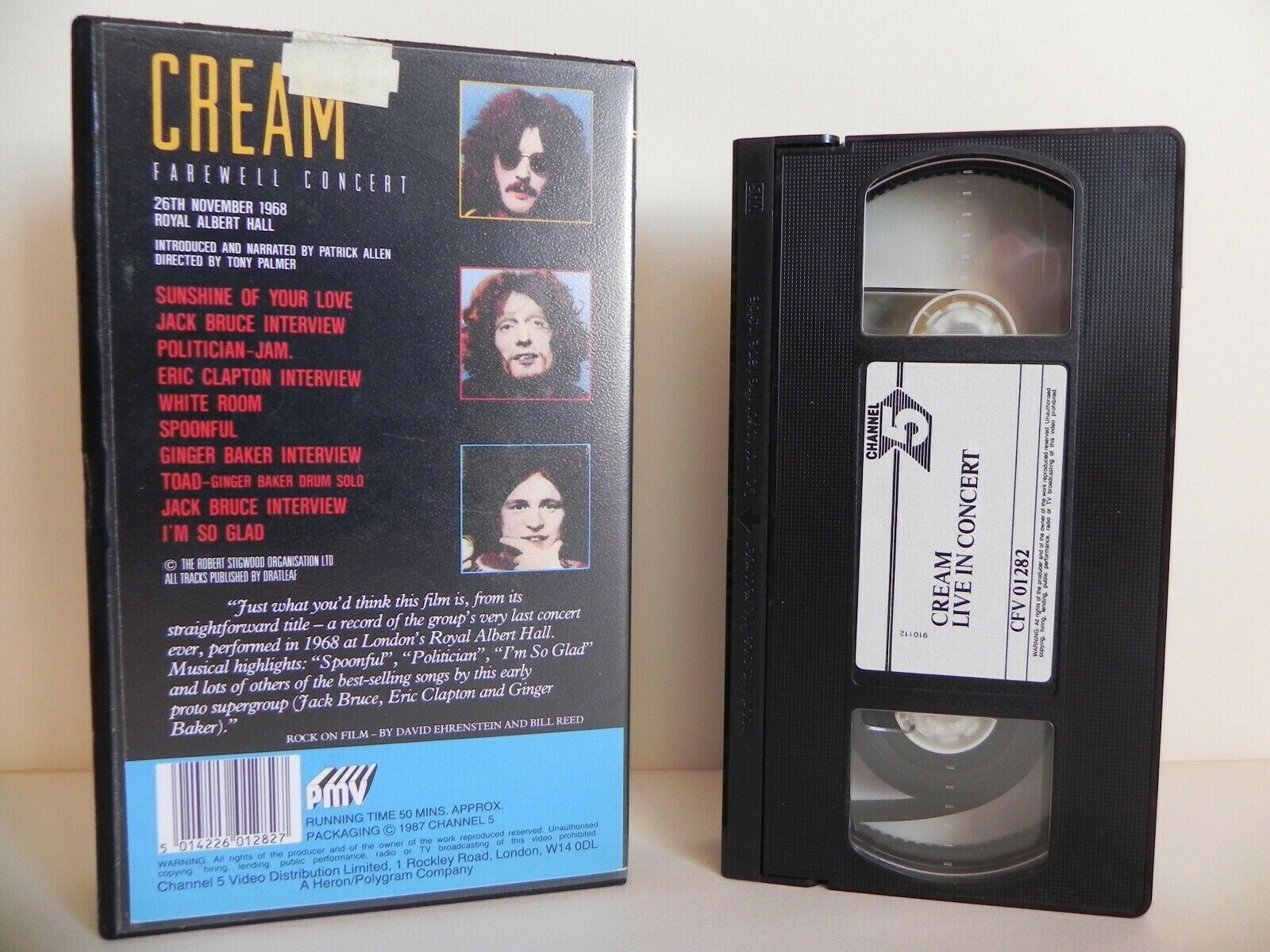 Cream: Farewell Concert - 26th November 1968 - Royal Albert Hall - Live - VHS-