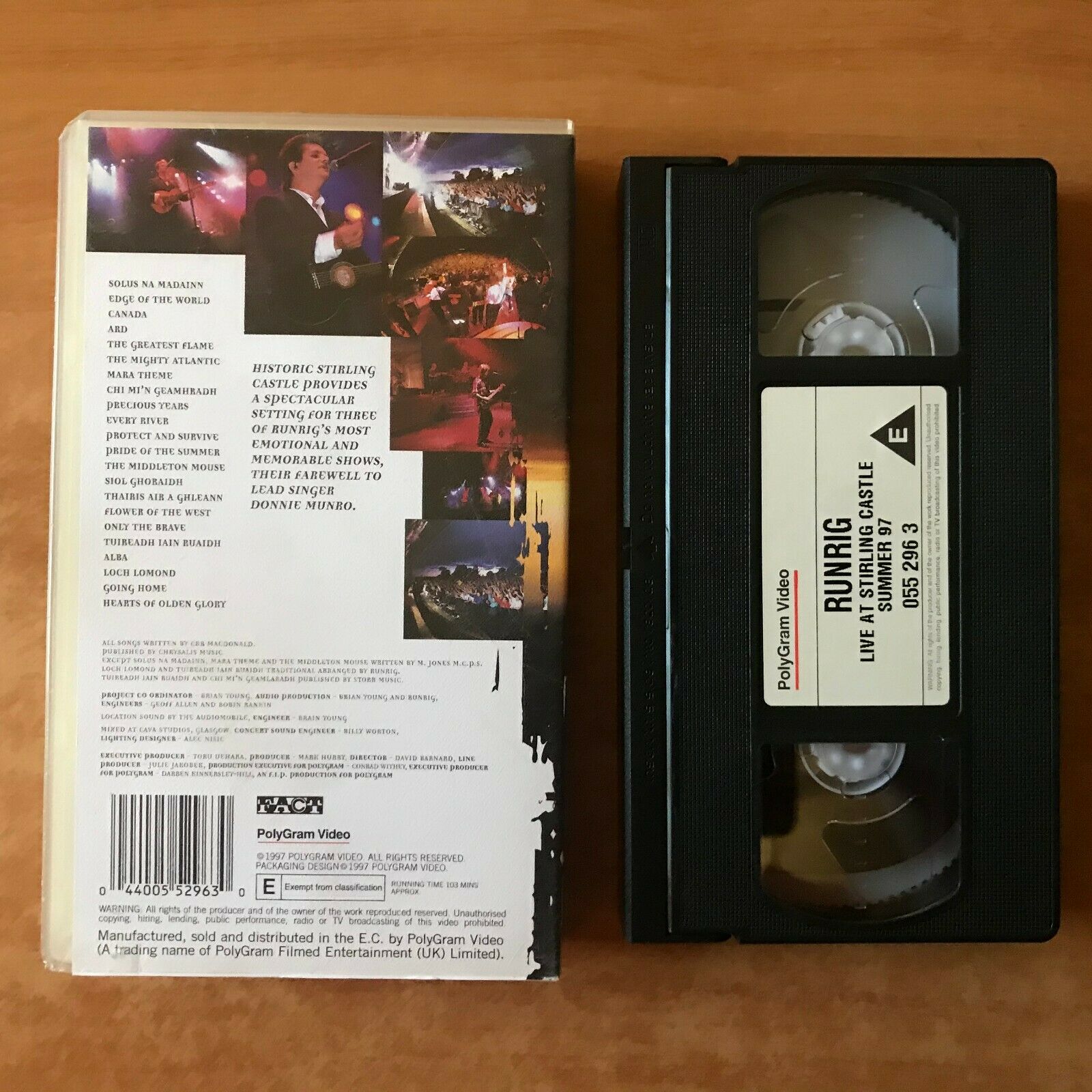 Runrig: Live In Sterling Castle [1997] "The Greatest Flame" - Concert - Pal VHS-