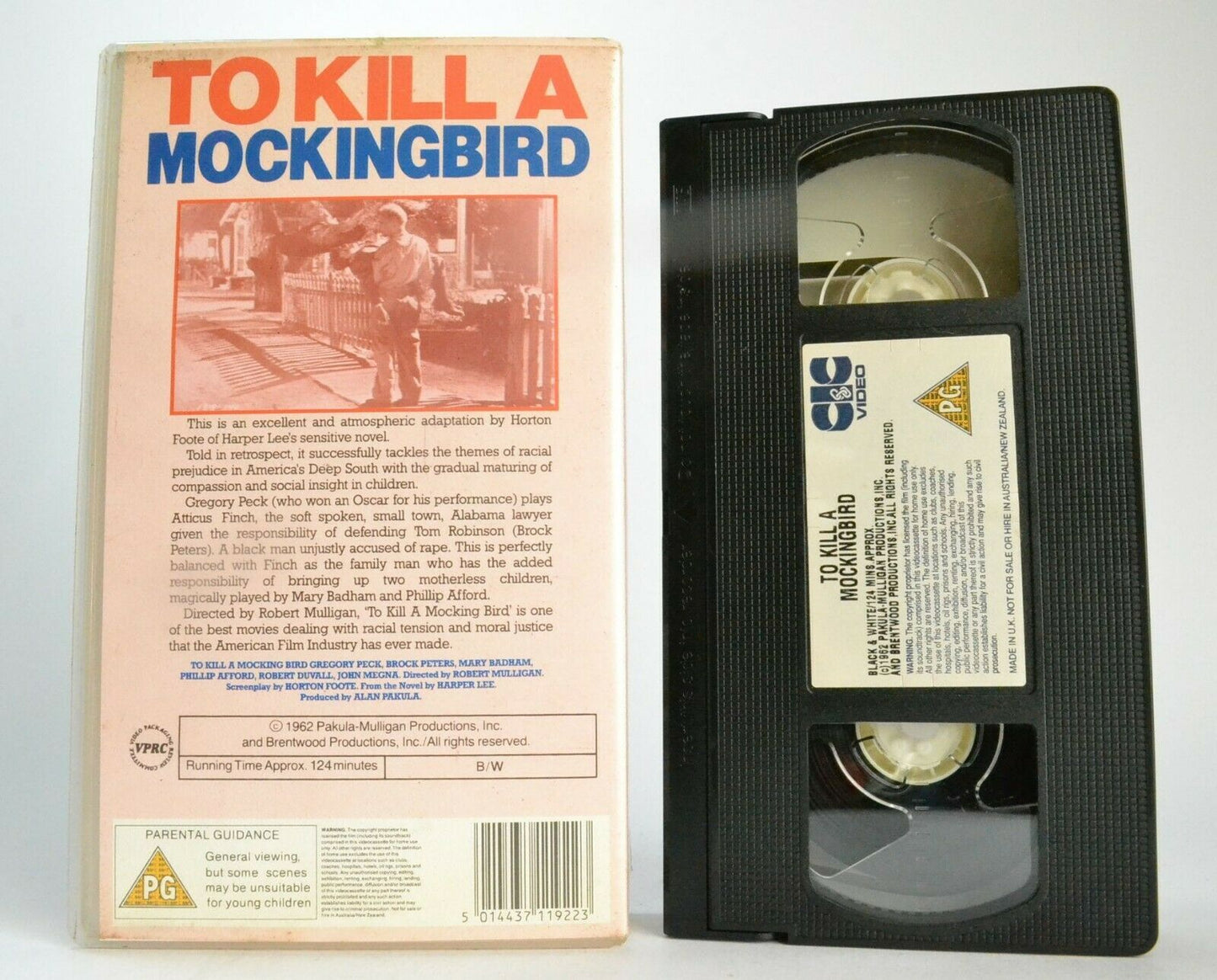 To Kill A Mockinbird (1962); [Harper Lee] Crime Drama - Gregory Peck - Pal VHS-