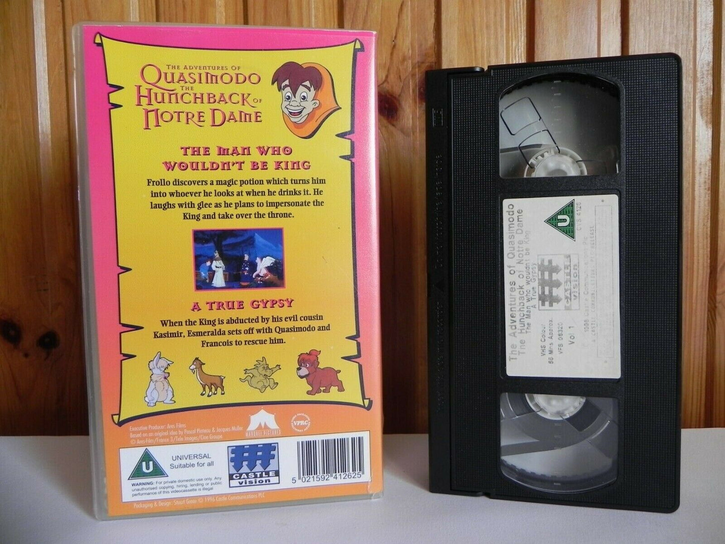 The Adventures Of Quasimodo The Hunchback Of Notre Dame - Animated - Kids - VHS-