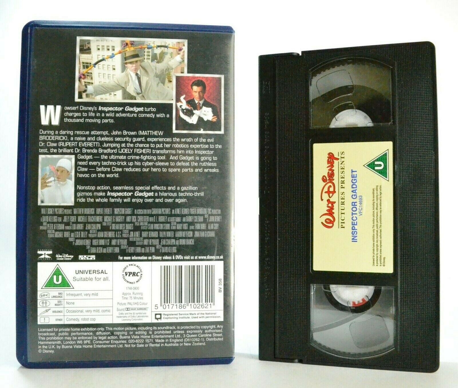 Inspector Gadget - Disney (1999) - Adventure Comedy - M.Broderick - Kids - VHS-