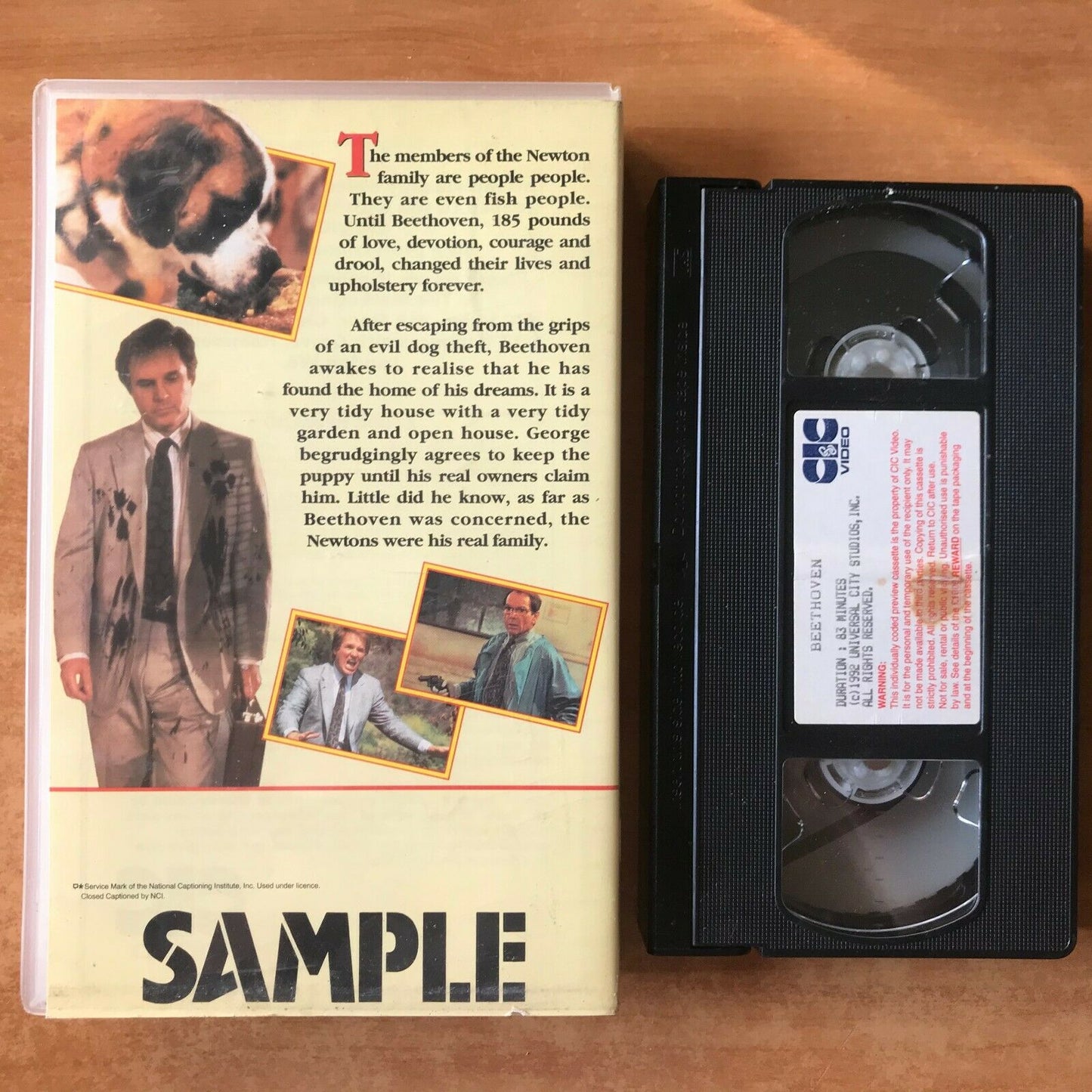 Beethoven (1992); Sample Tape [Large Box] Family Comedy - Dean Jones - Pal VHS-