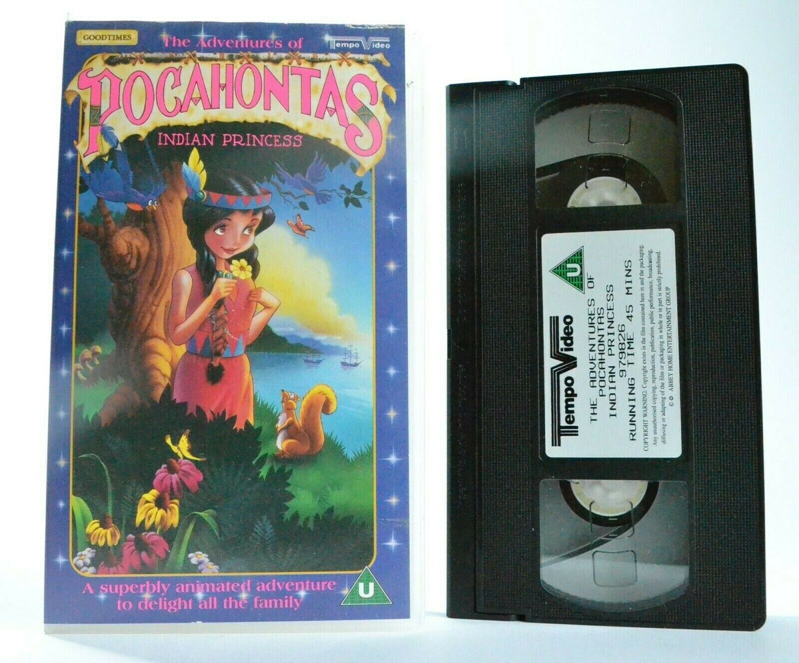 The Adventures Of Pocahontas Indian Princess (Tempo Video) - Children's - VHS-