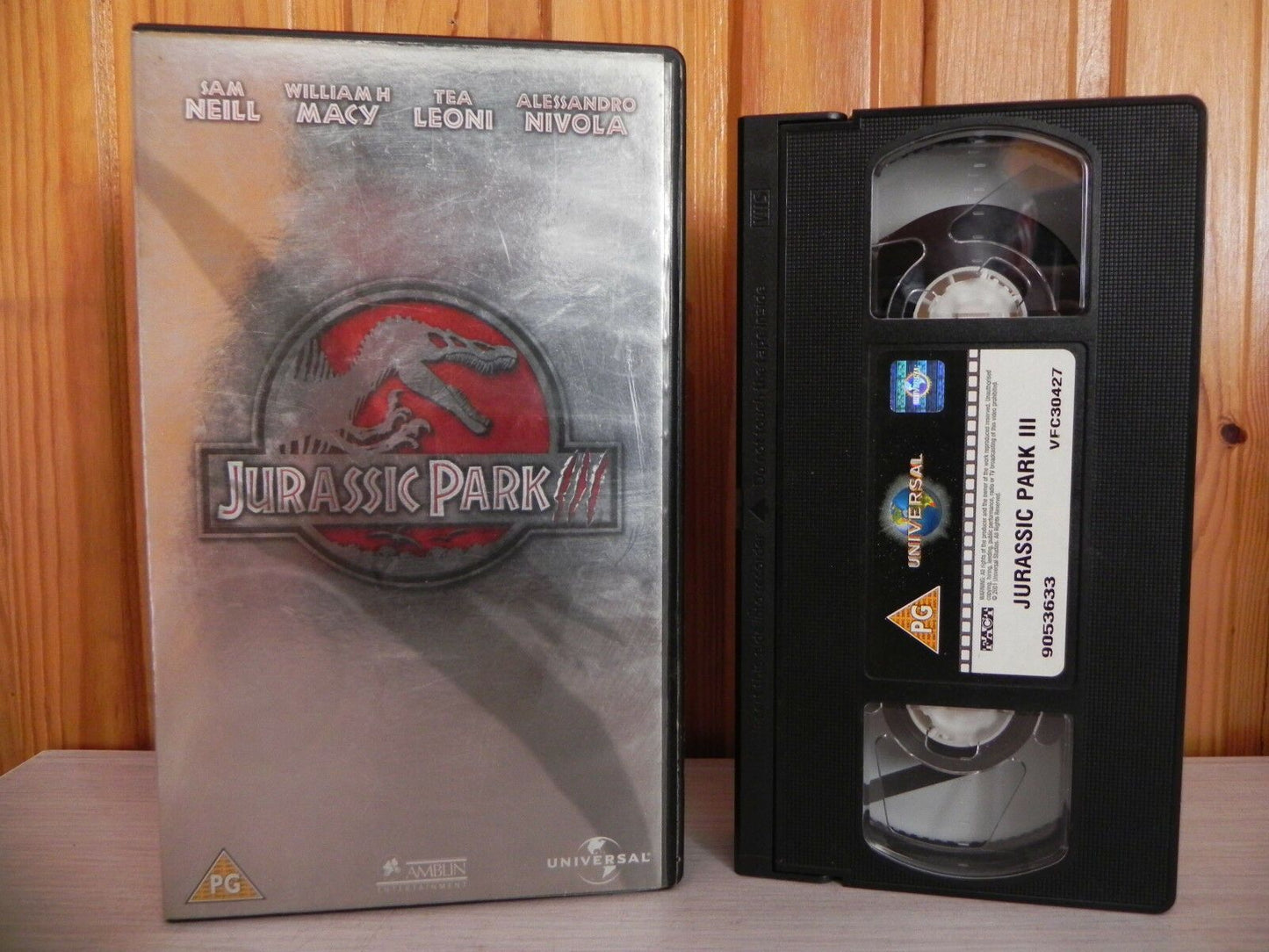 Jurassic Park 3 - Iconic Sleeve Art - Sam Neill - Action Drama - Pal Video - VHS-