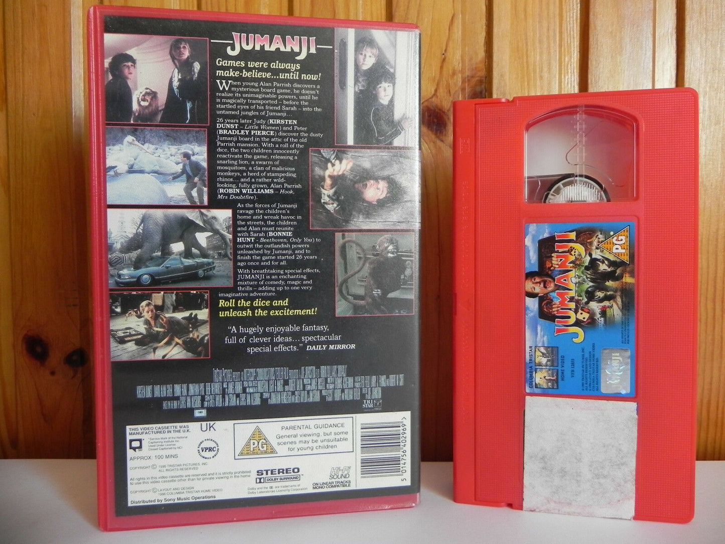 Jumanji - Large Box - Columbia - Comedy - Robin Williams - Kirsten Dunst - VHS-