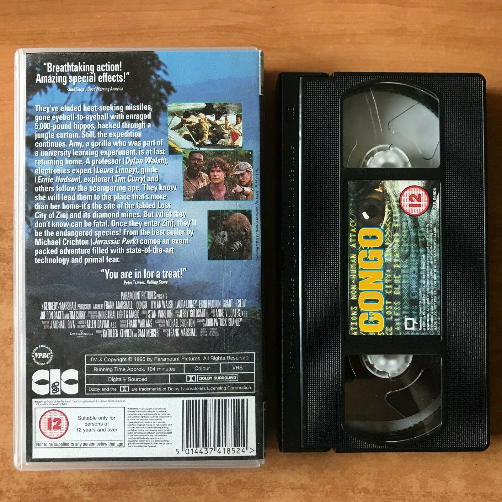 Congo; [Michael Crichton] Action Adventure - Laura Linney / Tim Curry - Pal VHS-