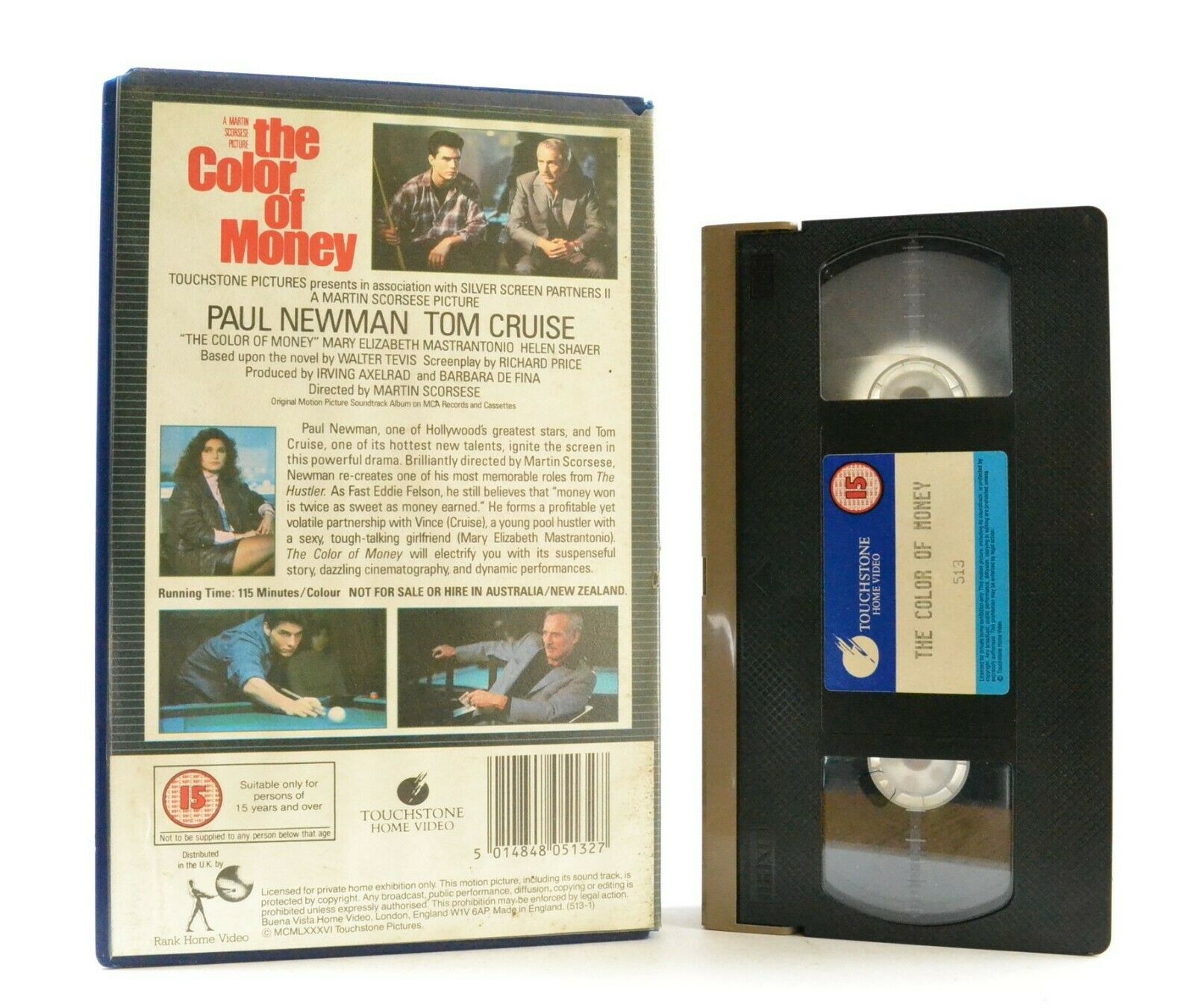 The Color Of Money: Based On W.Tevis Novel - Large Box - Drama - P.Newman - VHS-