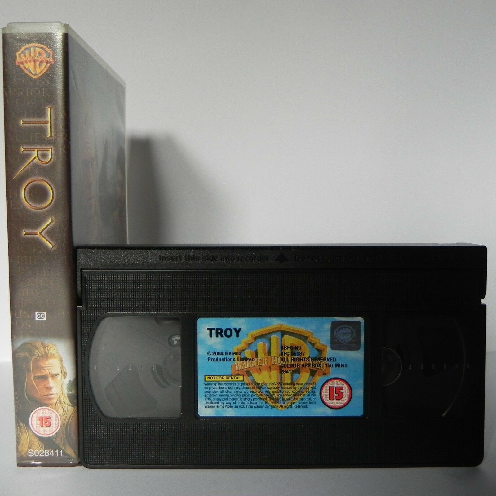 Troy - Warner Home - Drama - Brad Pitt - Eric Bana - Orlando Bloom - Pal VHS-