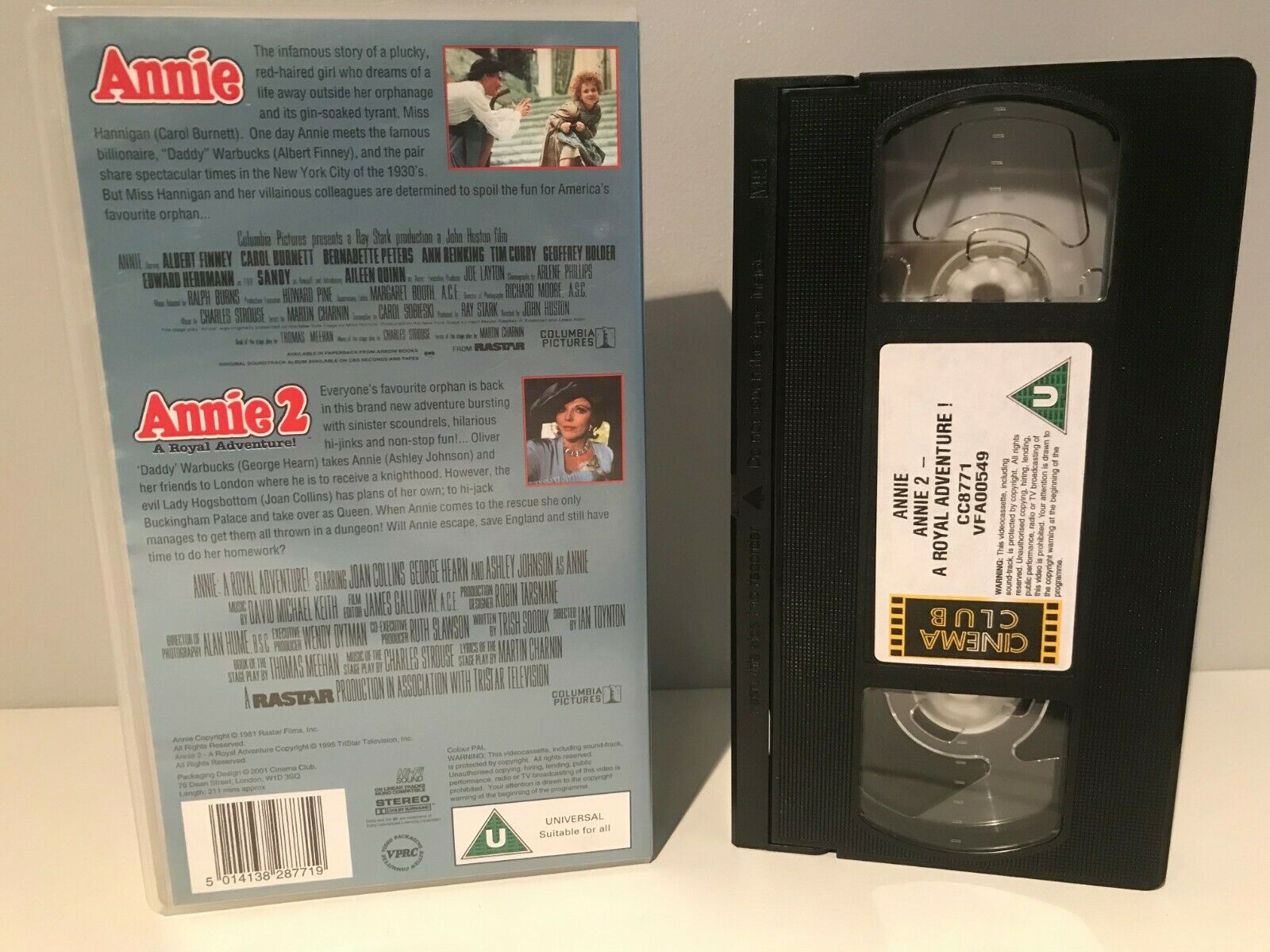 Annie (1982) / Annie 2: A Royal Adventure (1995): Family Musicals - Pal VHS-