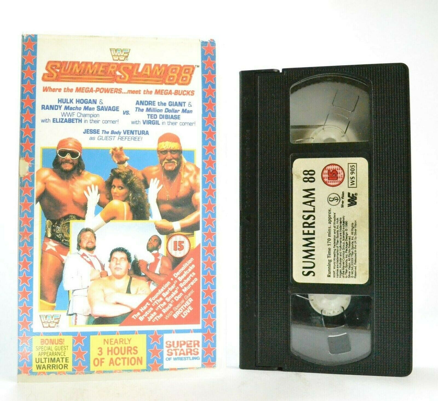 WWF SummerSlam'88 - Wrestling - 3 Hours Of Action - Hulk Hogan/Macho Man - VHS-