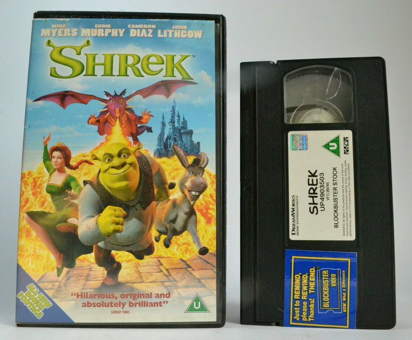 Shrek (2001): Greatest Fairy Tale [Large Box] Mike Myers / Cameron Diaz - VHS-