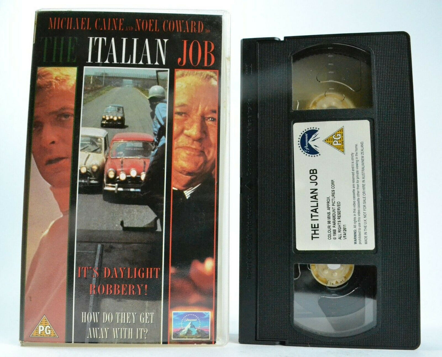 The Italian Job (1969): Gangster Action - Michael Caine / Noel Coward - Pal VHS-