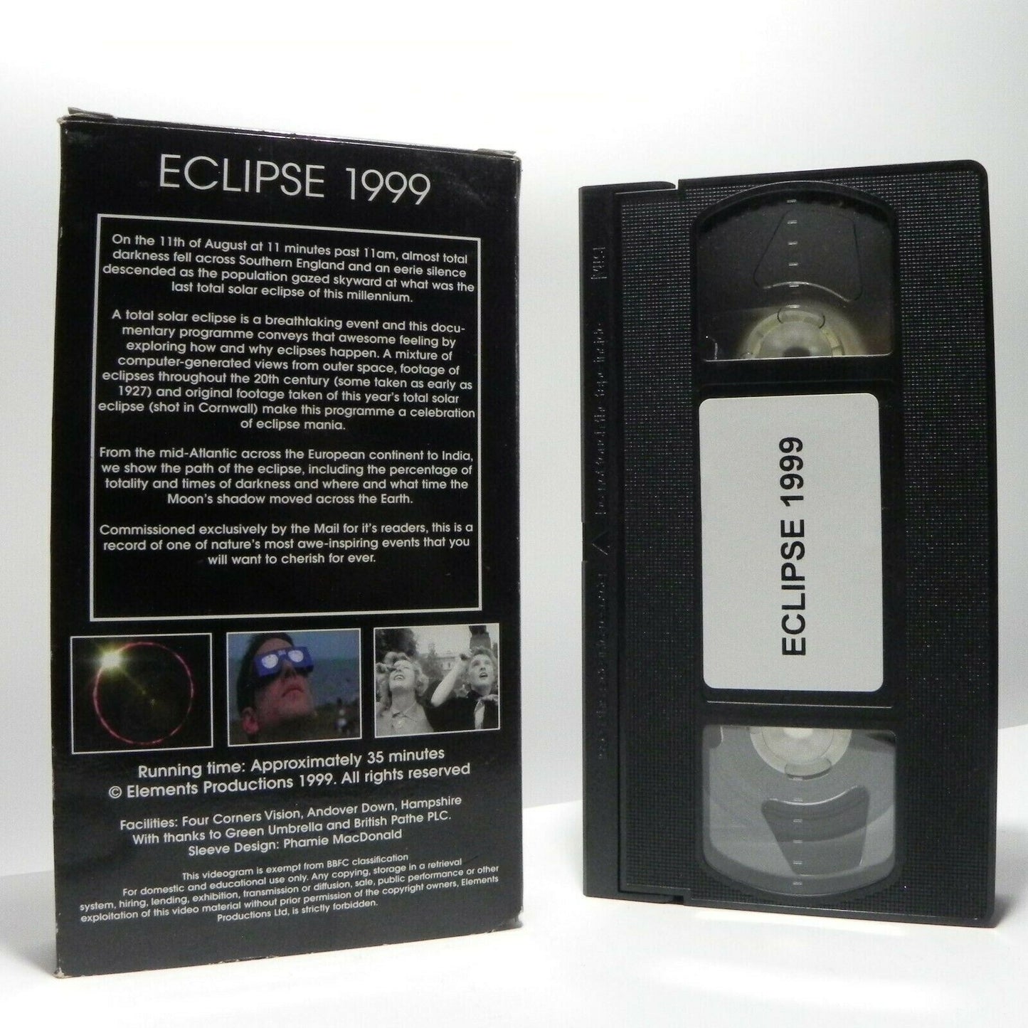 Eclipse 1999 - Carton Box - Darkness Across England - Documentary - Pal VHS-