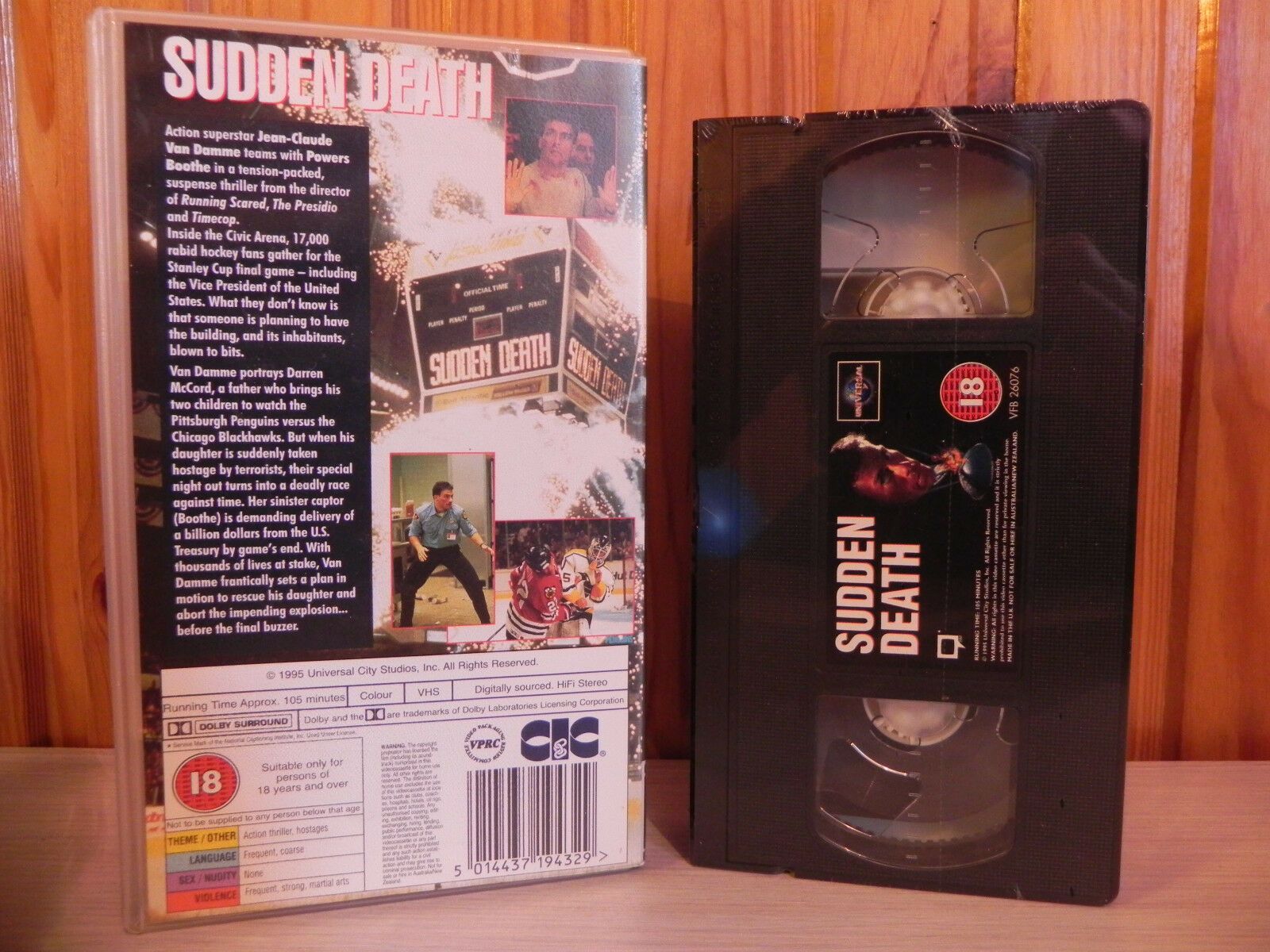 Sudden Death - Van Damme - Martial Arts - New And Sealed - Universal VHS - Video-