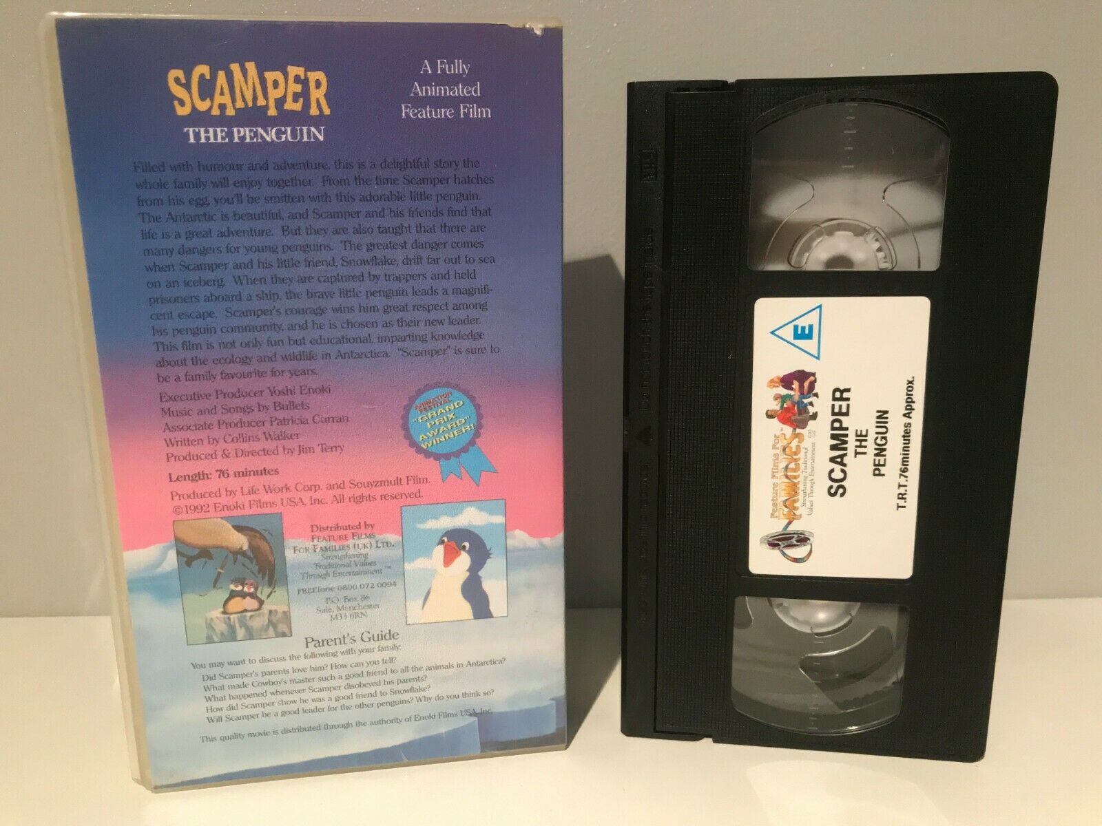 Scamper The Penguin (1992); [Jim Terry] Animated Adventures - Kids - Pal VHS-