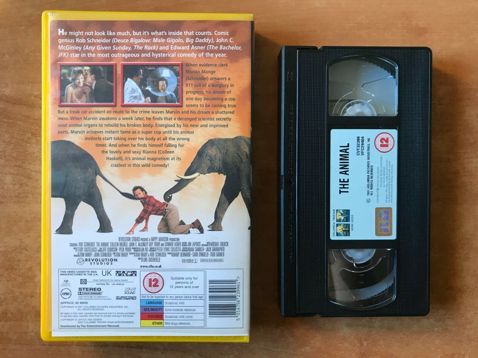 The Animal (2001): Sci-Fi Comedy [Large Box] Rental - Rob Schneider - Pal VHS-