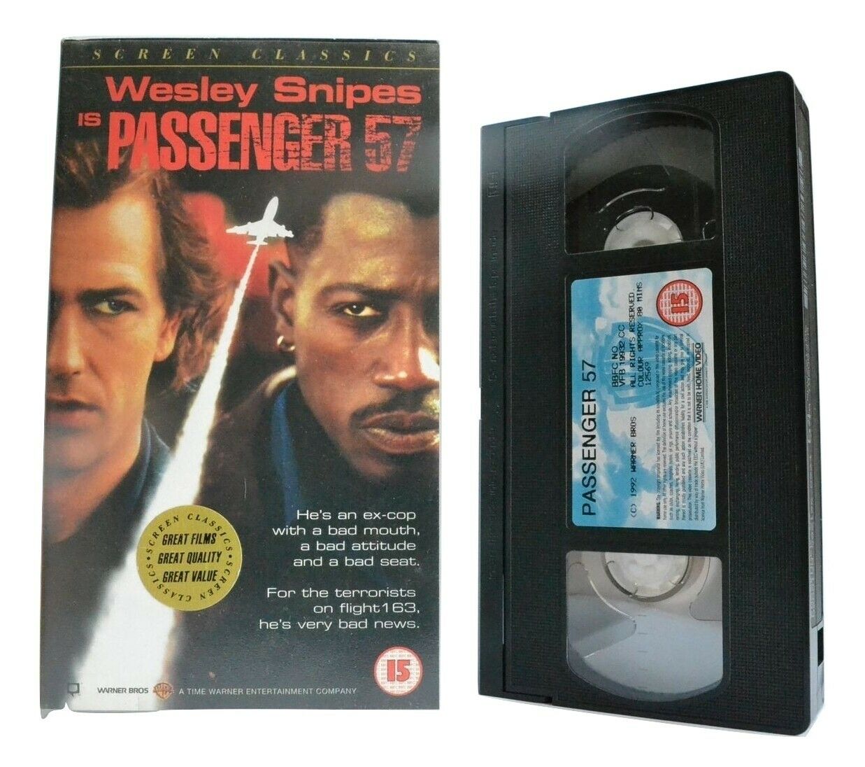 Passenger 57: Wesley Snipes - Action Debut (Terrorist Take Down) Thriller - VHS-