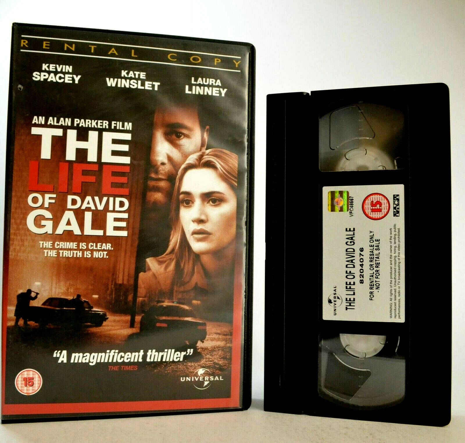 The Life Of David Gale: An A.Parker Film - Drama - Large Box - Ex-Rental - VHS-