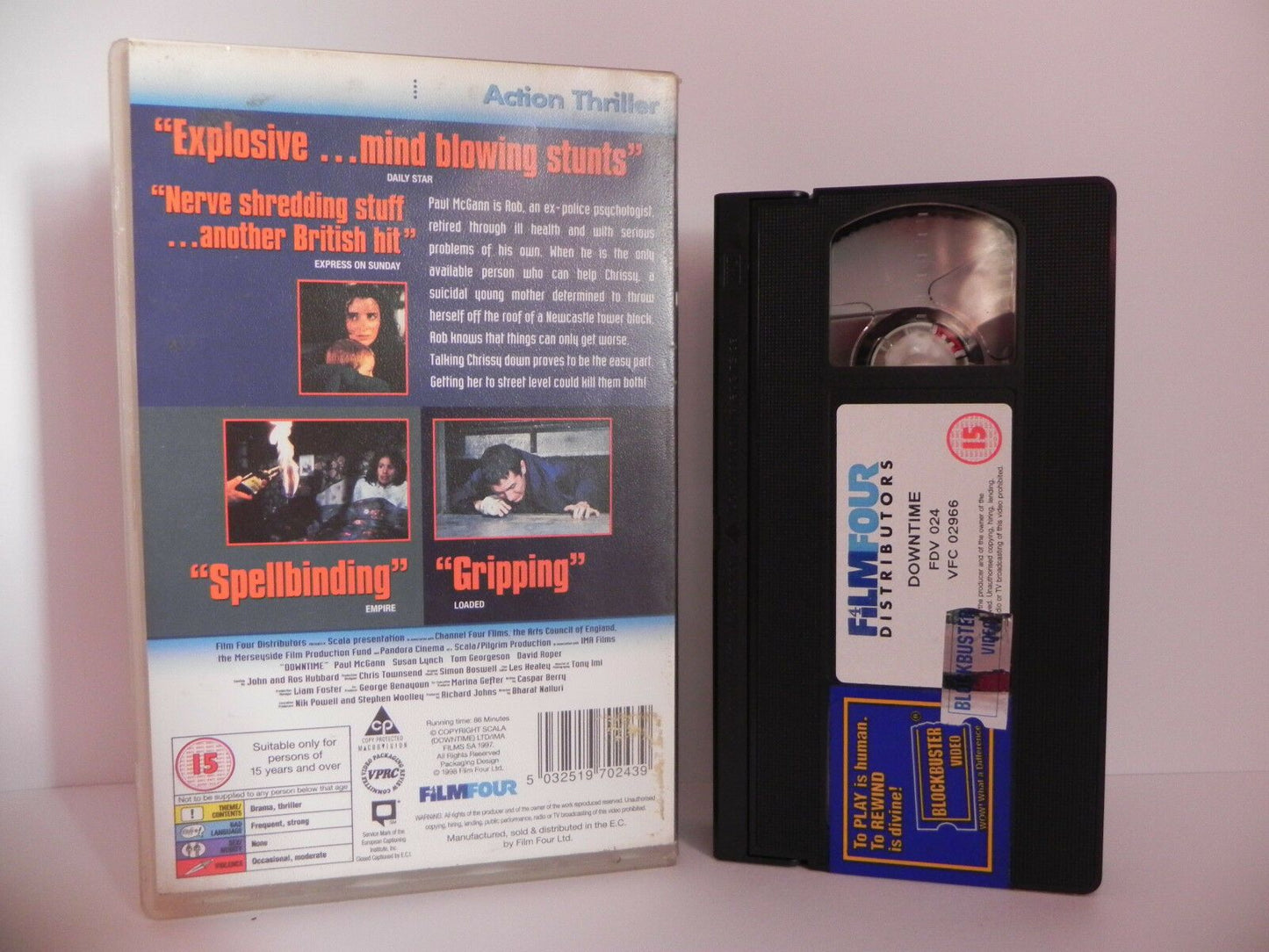 Downtime - Film Four - Big Box - Ex-Rental Video - Action Thriller - FDV024 VHS-