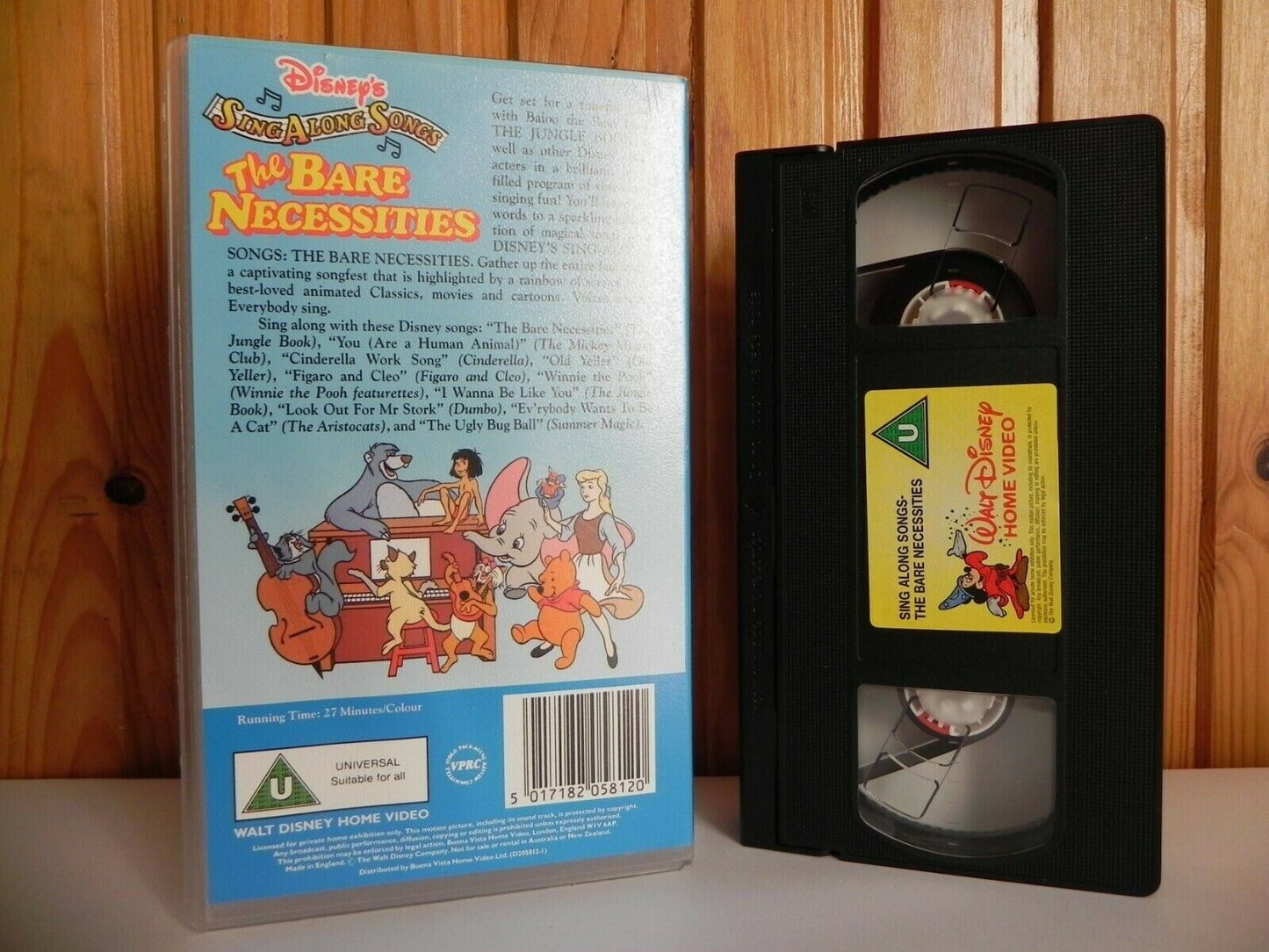 Sing Along - The Bare Necessities - Children’s Rhyming Songs - Walt Disney - Vhs-