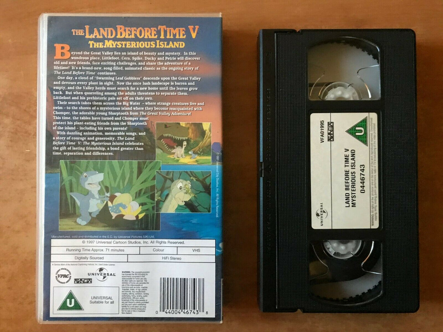 The Land Before Time 5: The Mysterious Island - Animated - Children's - Pal VHS-