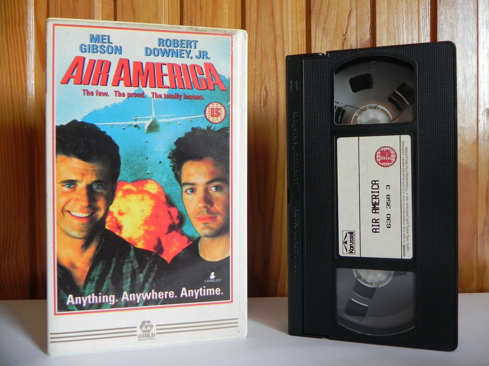 AIR AMERICA - Mel Gibson / Robert Downey Jr - Action - Real Hidden Gem - Pal VHS-