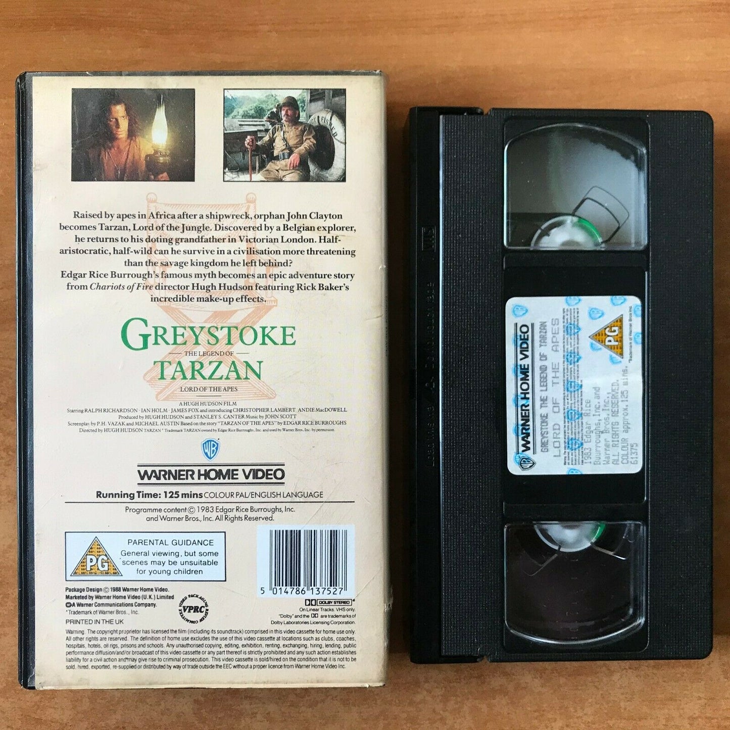 Greystoke: The Legend Of Tarzan, Lord Of The Apes: Christopher Lambert - Pal VHS-