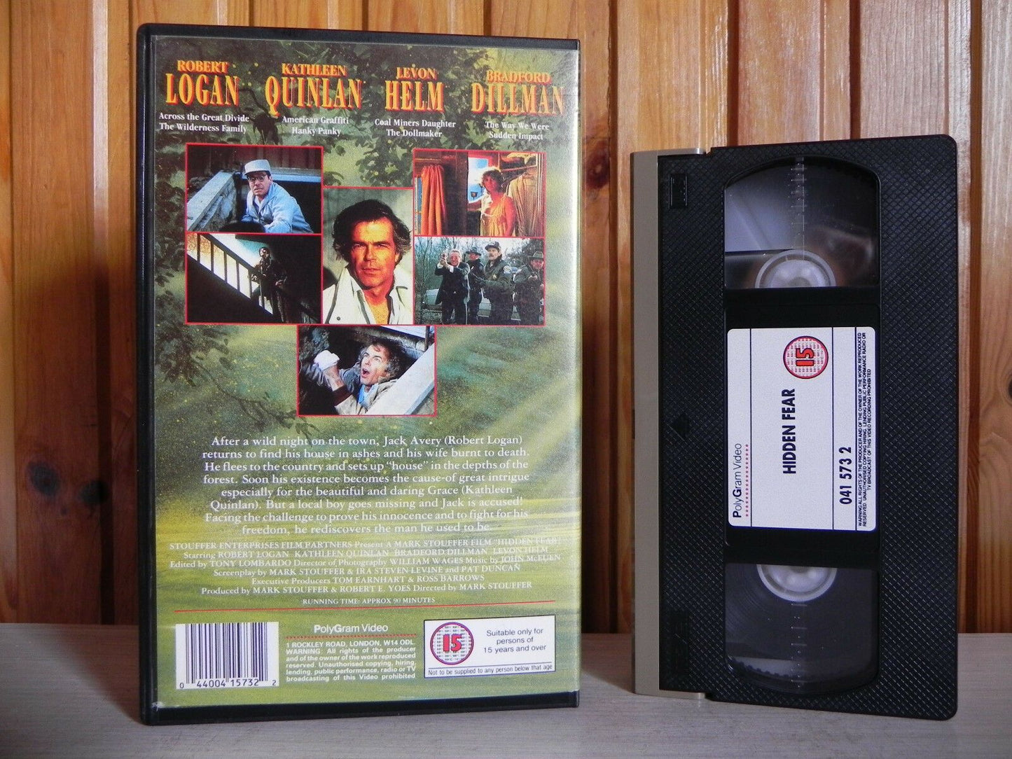 Hidden Fear - PolyGram - Thriller - Robert Logan - Levon Helm - Large Box - VHS-