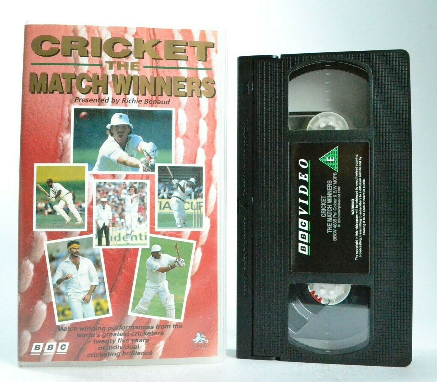 Cricket The Match Winner: By Richie Benaud - Botham, Hadlee, Gooch - Pal - VHS-