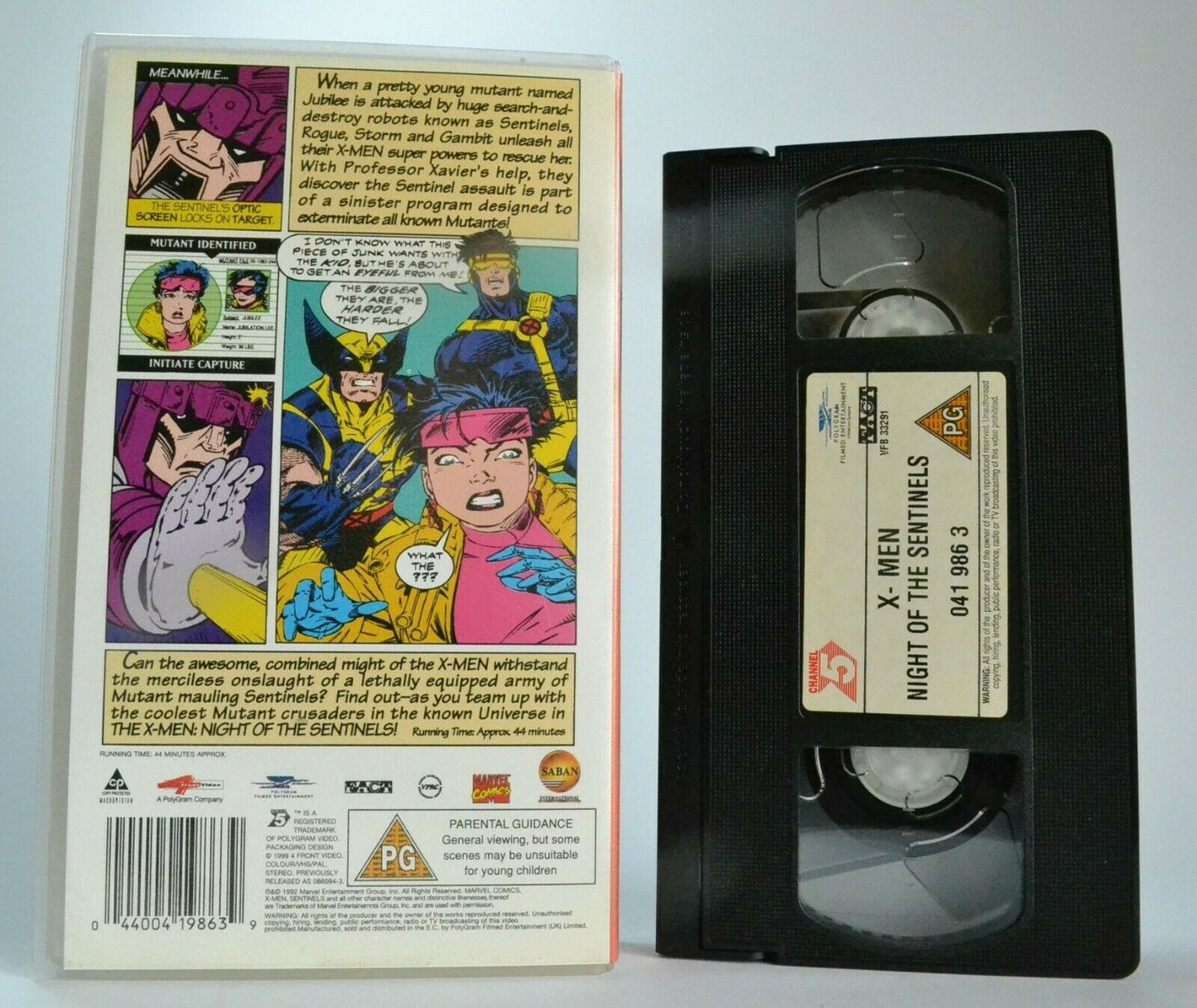 X-Men: Night Of The Sentinels - Animated - Action Adventures - Children's - VHS-