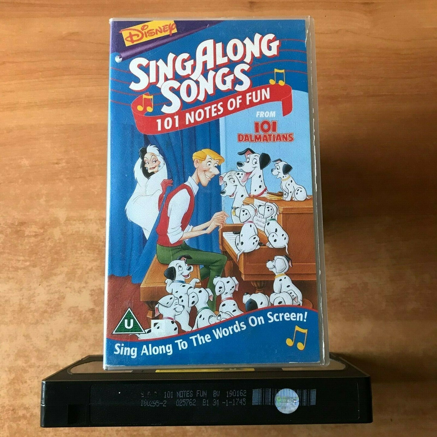 Disney Sing Along Songs: 101 Notes Of Fun - Animated - Musical - Kids - Pal VHS-