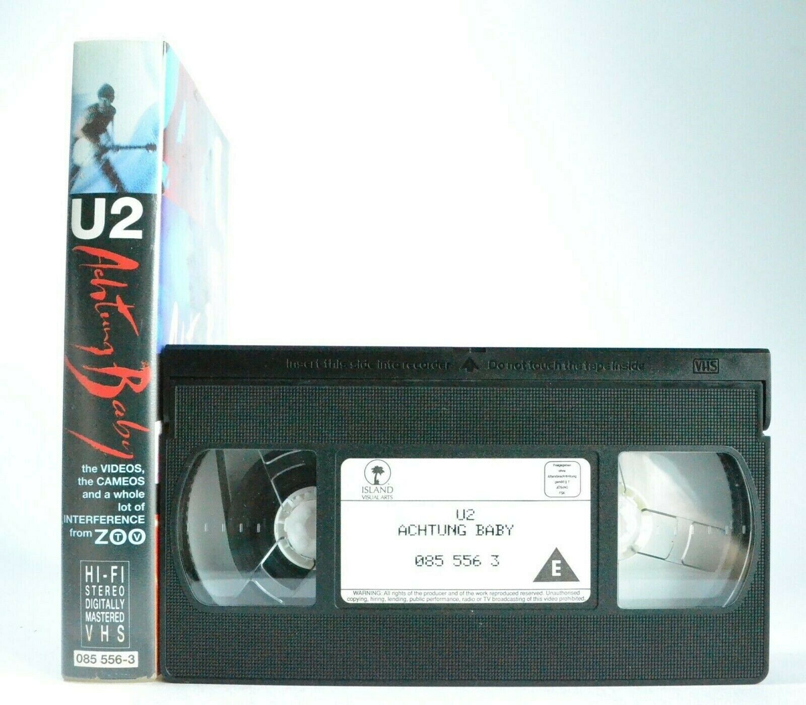 U2: Achtung Baby - Music Videos - Live Performances - Classic Rock Band - VHS-