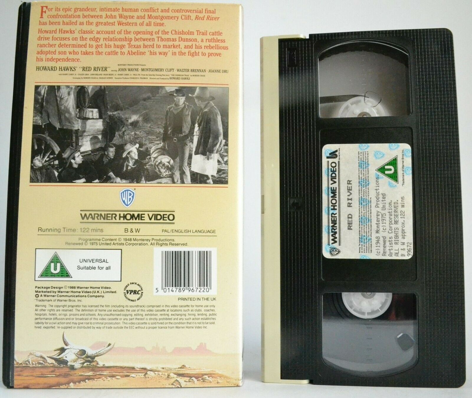 Red River (1948); [Howard Hawks] Action Adventure - Western - John Wayne - VHS-