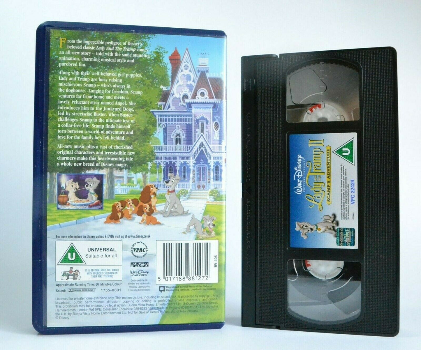 Lady And The Tramp 2: Scamp's Adventure - Walt Disney - Animated - Kids - VHS-