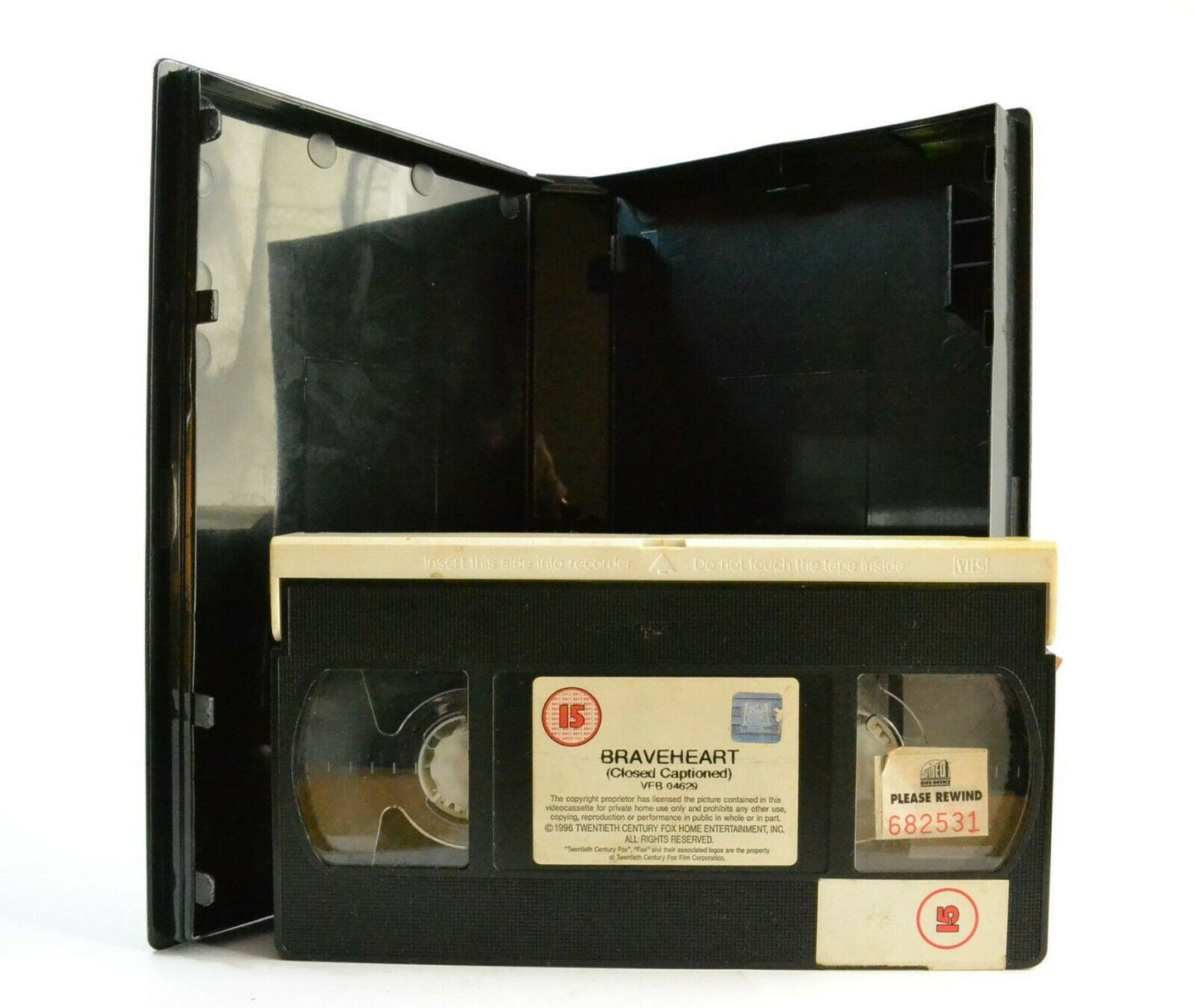 Braveheart: Epic War Film - Large Box - Ex-Rental - M.Gibson/S.Marceau - Pal VHS-