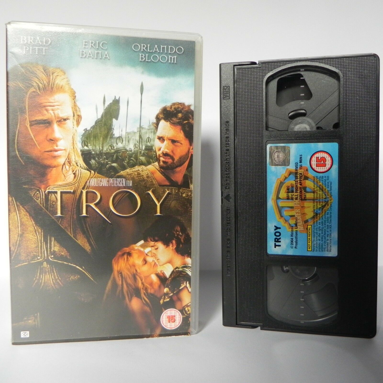 Troy - Warner Home - Drama - Brad Pitt - Eric Bana - Orlando Bloom - Pal VHS-