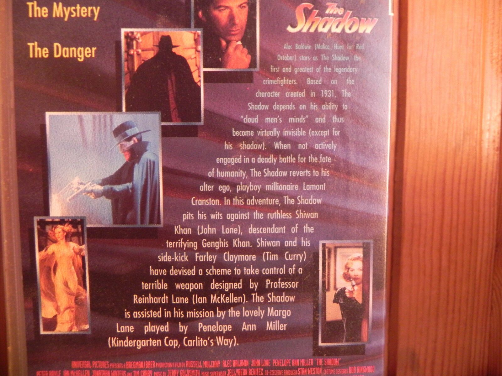 The Shadow - Alec Baldwin - The Glamour, The Mystery, The Danger - Universal VHS-