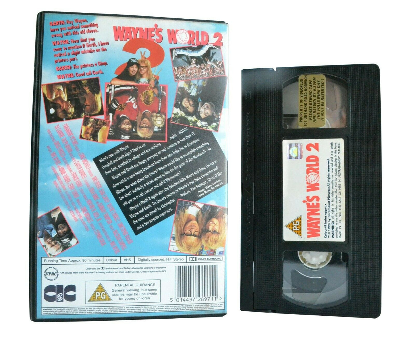 Wayne's World 2 (1993): Rock Comedy [Large Box] Mike Myers / Dana Carvey - VHS-