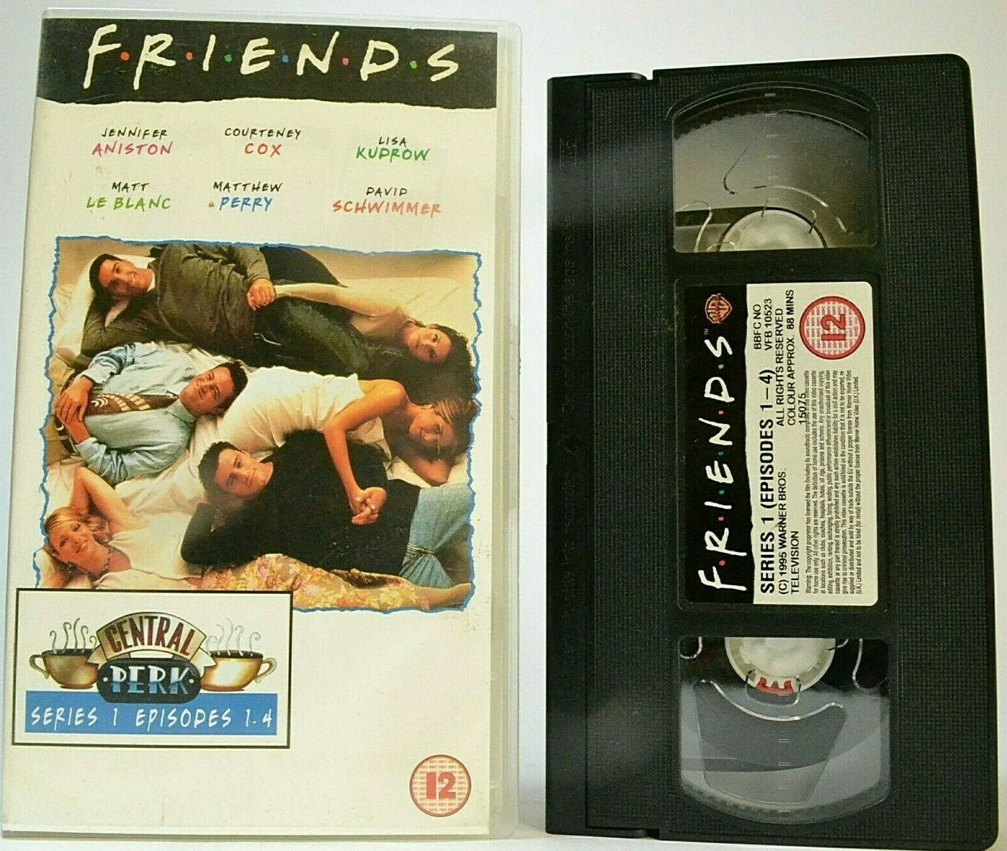 Friends (Series 1, Ep. 1-4): 'The One Where All Began'- Jennifer Aniston - VHS-