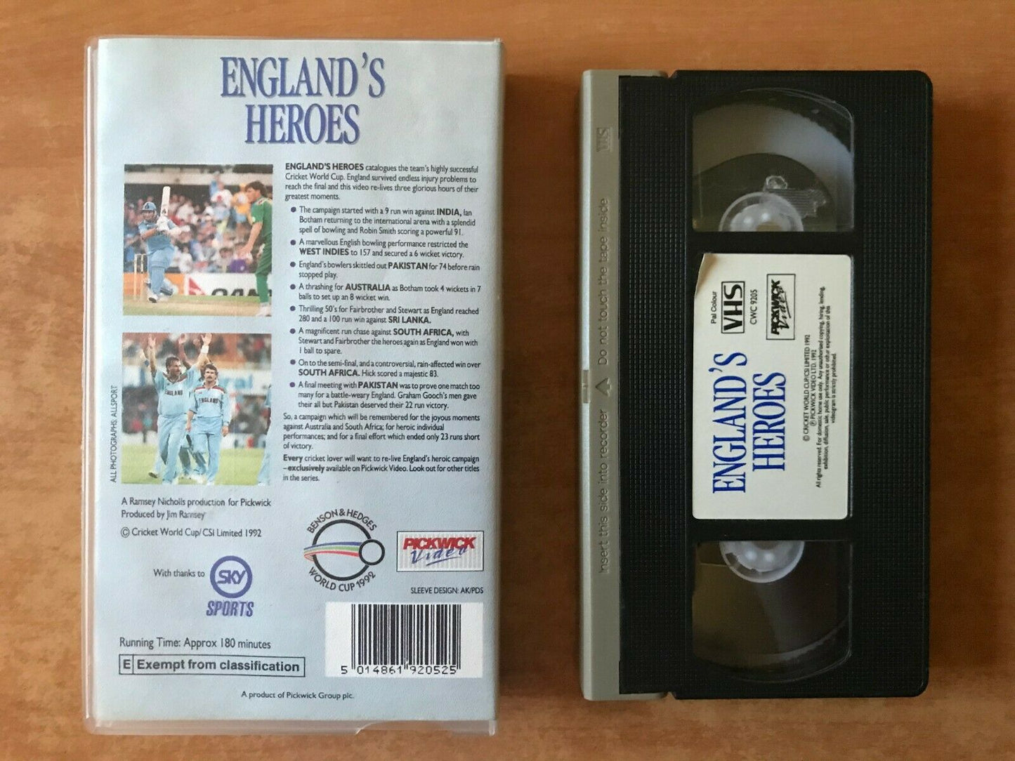 England's Heroes (Cricket World Cup): Greatest Moments - Graham Gooch - Pal VHS-