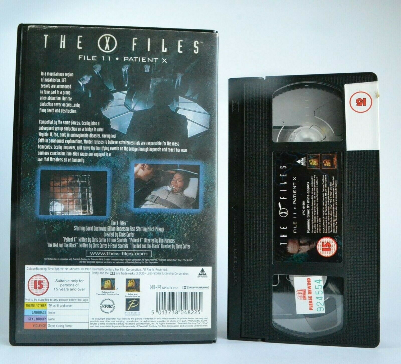 The X-Files: Patient X - Sci-Fi TV Series - Large Box - David Duchovny - Pal VHS-