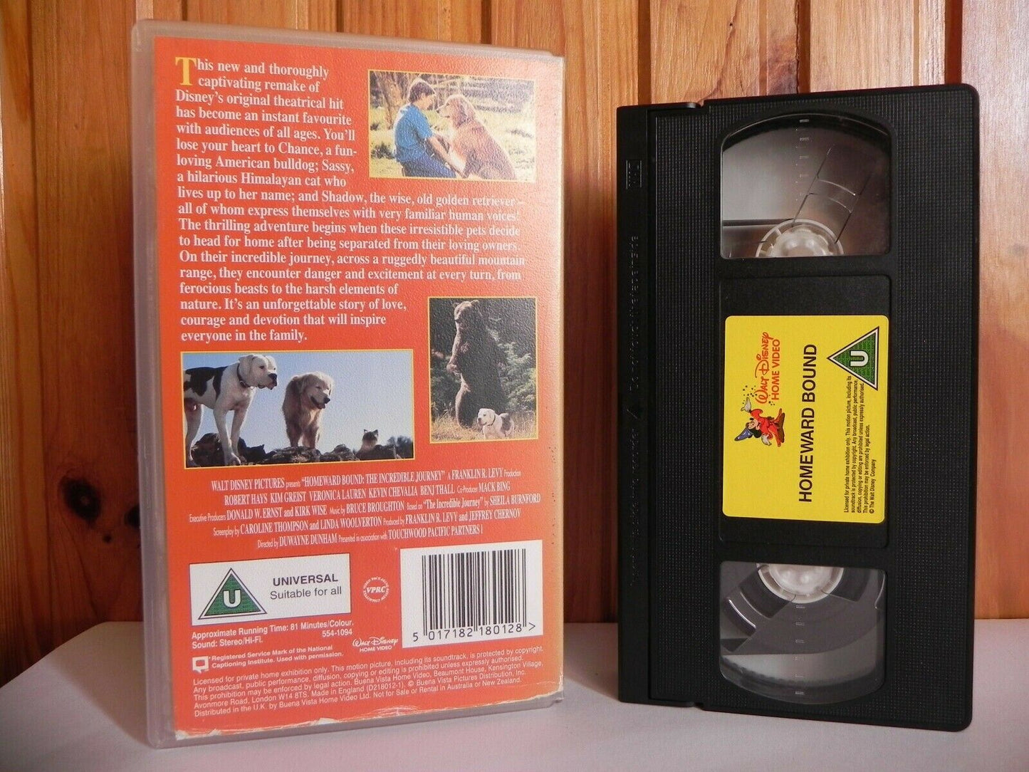 Homeward Bound: The Incredible Journey - Walt Disney - Adventure - Kids - VHS-