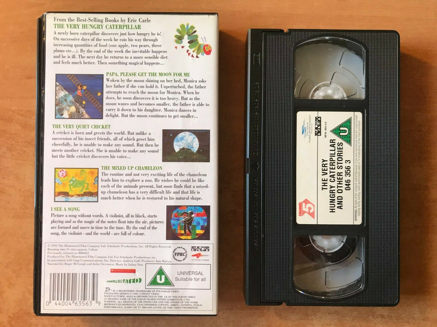 The Very Hungry Caterpillar - PolyGram - Animated - Children's - Pal VHS-