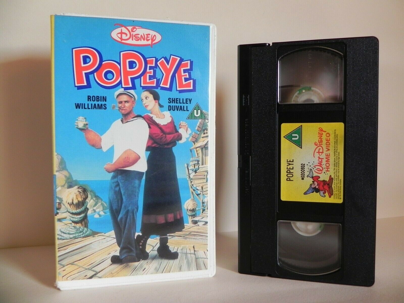 Popeye - Walt Disney Classic - Real Life Story - Robin Williams - Kids - VHS-