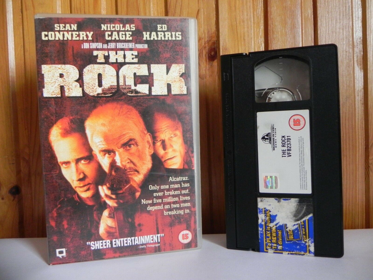 The Rock (1996); [Michael Bay]: Action - Large Box [Rental] Sean Connery - VHS-