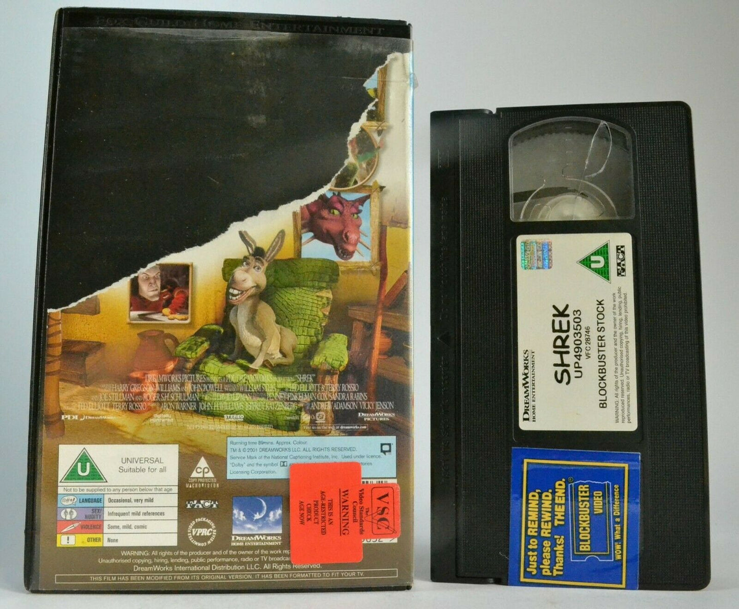 Shrek (2001): Greatest Fairy Tale [Large Box] Mike Myers / Cameron Diaz - VHS-