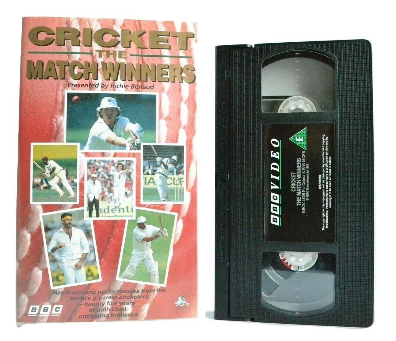 Cricket The Match Winner: By Richie Benaud - Botham, Hadlee, Gooch - Pal - VHS-