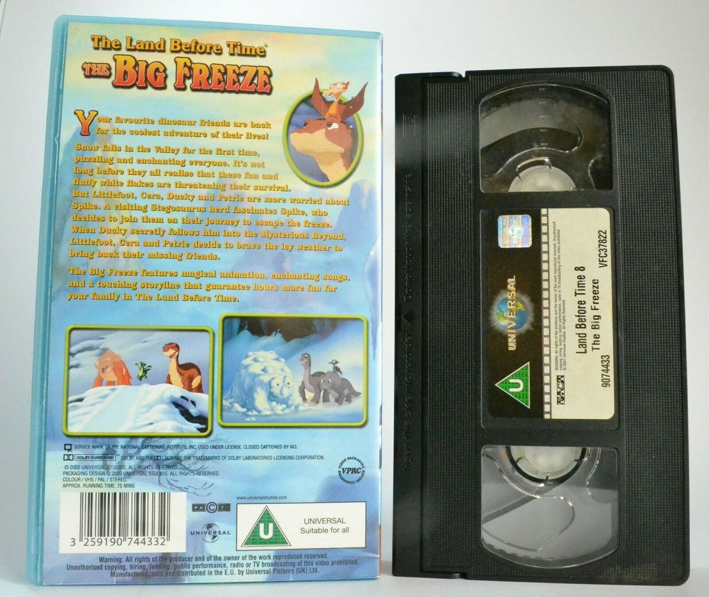 The Land Before Time 8: The Big Freeze - Animated - Family - Children's - VHS-